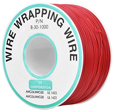 Cavo di Riparazione per Circuiti Stampati 30AWG, Cavo in Rame Stagnato per Ponticelli Elettronici, 300 m Rosso – Accessorio per Avvolgimento e Collegamenti Elettrici