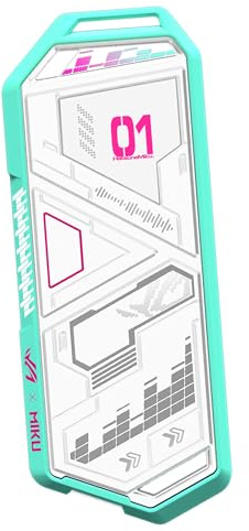 ASUS ROG STRIX ARION Edition Hastune Miku - Boitier SSD NVMe Portable (M.2, USB 3.2 Gen 2 Type-C,10 Gbps, USB-C Vers C Et USB-C Vers A, Format PCIe, Protections Thermiques)