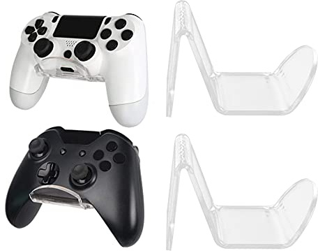 Buachois 2 Pezzi Supporto per Cuffie,Supporto da Parete per Cuffie,Supporto per Cuffiein Acrilico Trasparente Supporto per Cuffie per Controller di Gioco per Cuffie da Gioco