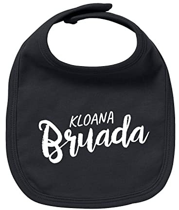 Bavariashop Baby Lätzchen Kloana Bruada - schwarz, Kinderlätzchen mit Spruch