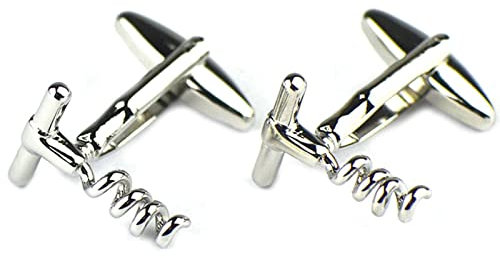 Aotiwe Manschettenknöpfe Elegant, Manschettenknöpfe Hemd Herren Wein Flaschenöffner Silber Stil 2 Kupfer