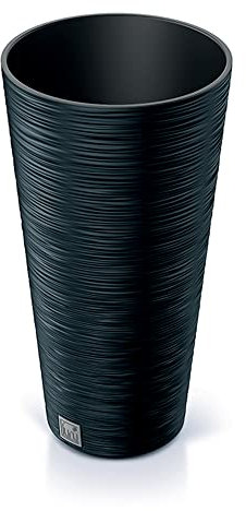 Pot de fleurs rond avec reserve d´eau 7,5 L anthracite - FURU