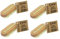Funtasy Gifts 4 x Wooden Nail Brushes, Hygienic Double Sided Hand And Cleaning Brush, Scrubbing To Clean Under Dirt Grime Grease, Firm Strong Bristles, For Use On Fingernails Toenails