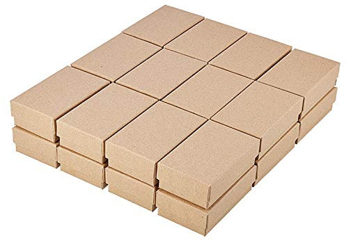 Wlauqueta 24 Stück Schachteln aus Kraftpapier, kleine Schachteln aus Kraftpapier, handgefertigt, aus Karton, Verpackung Box - Dekoration für Hochzeit