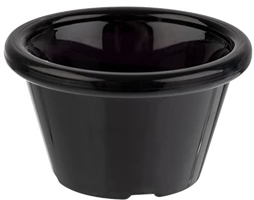 APS 40762 - Juego de 12 cuencos (plástico, diámetro de 6 cm, altura de 3,5 cm), color negro