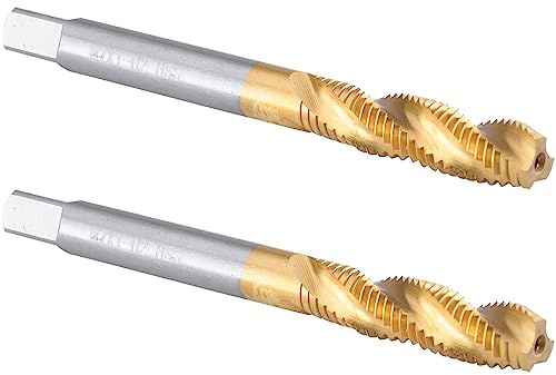 Burkit Lot de 2 tarauds hélicoïdaux M7 x 1 en acier rapide avec revêtement en titane