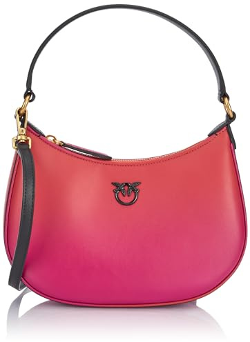 Pinko Half Moon Mini Cuir dégradé de Couleur, Sac Femme, Ya4l_Mult.Fuchsia, Orange/Noir