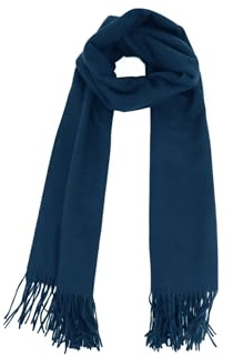 QUEEN HELENA Warmer Winterschal für Damen SC22-7 blau, Einheitsgröße