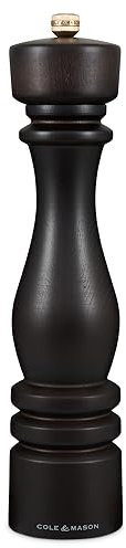 Cole & Mason London Pfeffermühle, mit Einstellbarem Mahlwerk, Schokolade Holz, 30cm, Precision+ mit Carbon-Mahlwerk, Gewürzmühle, Mühle für Pfeffer, Gewürze