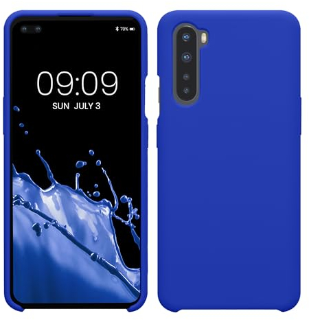 kwmobile Hülle kompatibel mit OnePlus Nord Hülle - Silikon Handy Case - Handyhülle weiche Oberfläche - kabelloses Laden - Baltik Blau