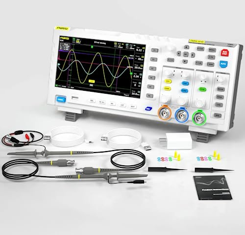 GuliTech Oscilloscope -1014D Desktop Oscilloscope 100MHZ*2 1GS/s 2 in 1 Dual Channel Digital Oscilloscope 10MHZ Signal Generator