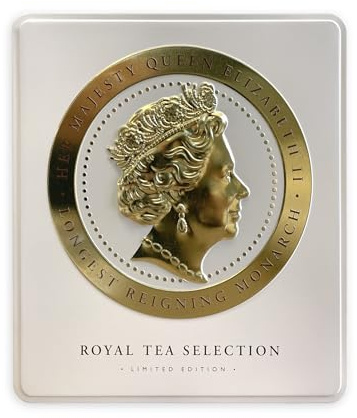 Ahmad Tea London Tea Selection Caddies | Cameo Ivory Caddy | London Souvenir Tea Gift | 32 Teabags | 4 Tea Blends