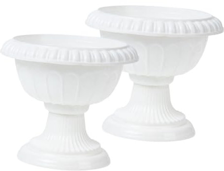 SHERCHPRY 2 Maceteros De Urna Decorativos Macetero De Urna Clásico Macetero De Urna Clásico Pequeño Macetero De Urna De Plástico para Interiores para Bodas Fiestas Cumpleaños Ceremonias