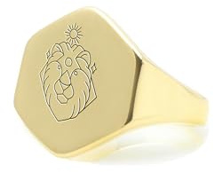 Sternzeichen Löwe Ring - Leo Ring - Gold Sternzeichen Signet Ring - Sternzeichen Schmuck - Geburtstag Geschenk Ring