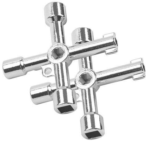 2 llave hexagonales de 4 cantos, dinamométricas multifunción y cuádruple universal, cuadrada de 3 cantos, para agua, electricidad, contador de electricidad, radiadores, etc