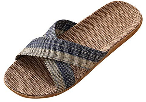 Ciabatte Cross Slide da Uomo 44/45 - Pantofole da Bagno con Punta Aperta, Antiscivolo, Leggere, Impermeabili, in Lino