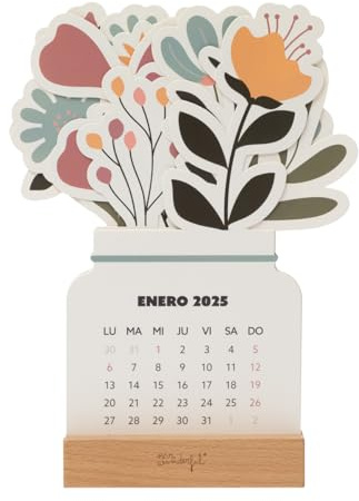 Mr. Wonderful - Skrivbordskalender 2025 med fotfäste för årets njutning med vinster – inkluderar blomformade kort