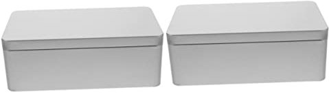 Zerodeko 2pezzi Scatola Rettangolare Lamiera Coperchio Contenitore Decorativo Per Tè Dolci e Regali Organizzatore Versatile Per Matrimoni e Feste