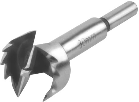 SUQIN Punte Forstner Per Legno 30mm Alta Qualità Punta Da Trapano Forstner Per Lavorazione Del Legno Con Manico Rotondo Strumento Per Cerniera Per Legna Adatto Per Forare Legna, Plastica E Compensato