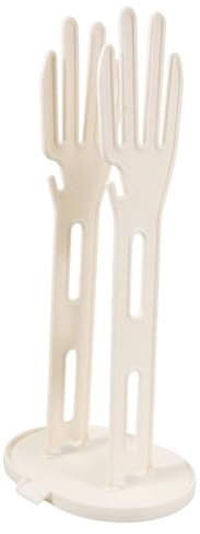 OFFSCH Multipurpose Kitchen Glove Drying Rack with Suction Cup Drain Base, Roll up Dish Rack Over Sink for Fast Drainage and Towel Holder, Beige Sink Accessories for Home Cooking