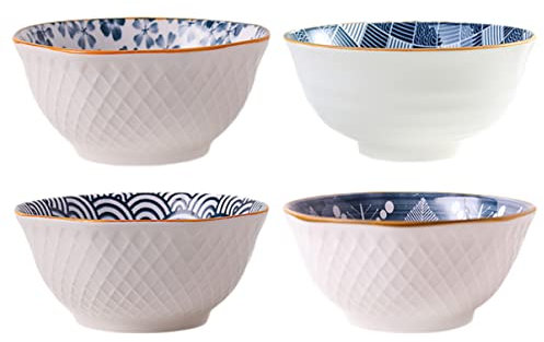 PRETYZOOM Set di 4 Ciotole Ramen in Ceramica Design Giapponese