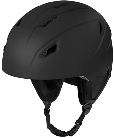 LeapBeast Skihelm Herren, Ski Helm mit Innovatives Belüftungssystem, Skihelm aus Polycarbonat Überlegener Aufprallschutz - Unisex für Erwachsene (Schwarz, M)