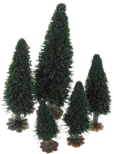 Cabilock 15 Stück Teiliges Miniatur Landschaftsbaum Leichte Modellbäume aus Eisen und Kunststoff in Verschiedenen Höhen Realistische Miniatur Bäume für Sandtisch Dekoration und DIY