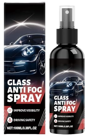 Spray antivaho para coche, 100 ml, niebla de limpieza interior de automóviles, spray removedor de película de para parabrisas de automóvil, para gafas, espejos retrovisores, lente de cámara
