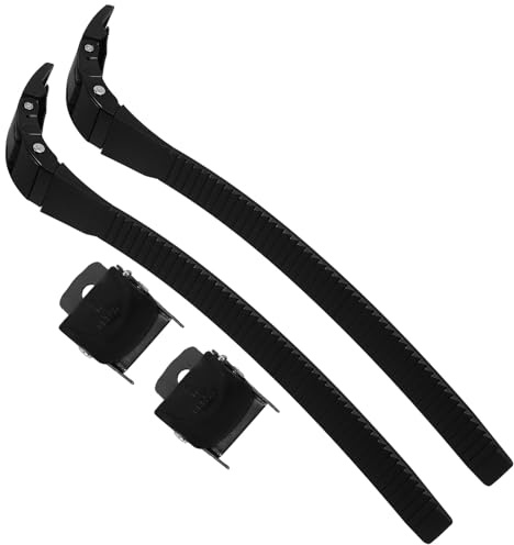 Toyvian Correa de Repuesto para Patines, Juego de 2 Correas de Hebilla Tornillos Tuercas Accesorio para Patines Línea Color Negro para Patinaje en Exteriores Interiores