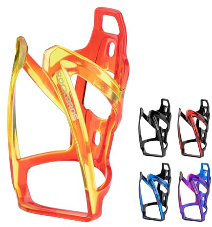 ROCKBROS 1 Pezzo Portaborraccia Bici in PC Porta Borraccia Ultraleggero 35g | Antigraffio, Durevole, Universale Regolabile per MTB Bici Pieghevole Bicicletta da Strada, Giallo