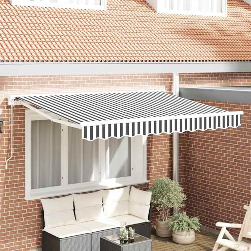 Gecheer Toldo Retráctil Moderno de Aluminio y Tela, Control Manual o Remoto, Diseño Semi-Cassette, 250x200x165 cm Modelo LYKZJ-3329391ES