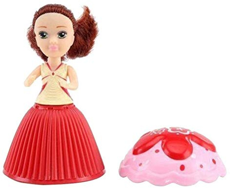 Omquot Juguete de la Muñeca de la Torta de la Taza, Mini Juguete Seguro Deformable Durable de los Niños de la Casa del Juego del ABS para el Hogar (Vistoso)
