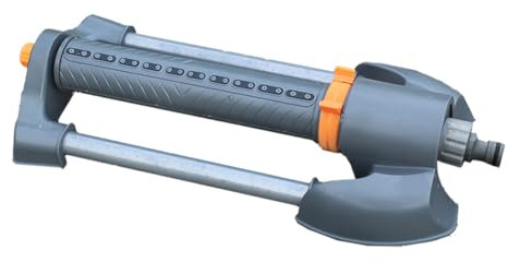 EaseSunny Irrigatore automatico a battente, irrigatore da giardino, irrigatore per prato, sistema di irrigazione regolabile a 20 fori con filtro, irrigazione oscillante a 30-120 ° per giardini