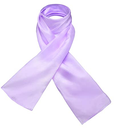 Basic Sense Pure Silk Scarf for Women UK, Long Thin Silk Neck Scarf | 25 x 135cm (10 x 53in) lightweight oblong scarf in 100% mulberry silk. Tie at the neck, in your hair or on a bag handle