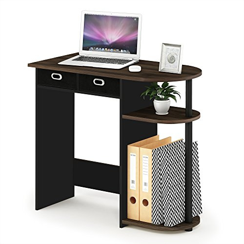 Furinno Go Green Home Laptop Notebook Computer Scrivania/Tavolo, noce Columbia/nero/marrone scuro