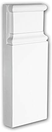 Profhome Élément décoratif encadrement de porte 154010 9,5 cm x 25,0 cm x 3,1 cm Mousse de polyuréthane rigide prétraité