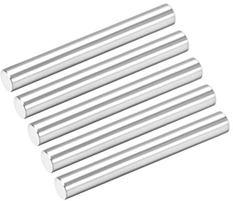 Sourcing Map 5 Stück 6 mm x 50 mm Dübelstifte 304 Edelstahl zylindrische Regalstütze Pin Befestigung Elemente Silber Ton