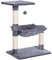 PawHut Cat Scratch Post with Bed Cat Tree for Indoor Cats Sisal Scratching Posts Hammock Kitty Activity Centre Grey
