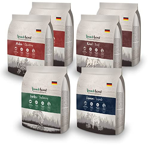 VenandiAnimal - Premium Trockenfutter für Katzen, Probierpaket 1, 6 x 0,3 kg (6er Pack), getreidefrei mit viel frischem Fleisch und Fisch