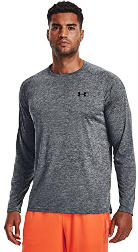 Under Armour Men's Tech Long Sleeve T-Shirt, Pitch Gray/Black, XL