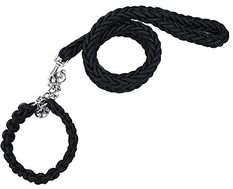 Strapazierfähiges, geflochtenes Nylon-Seil, starke Hundeleine und Trainingshalsband für kleine bis große Hunde, 1,2 m
