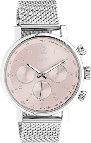 Oozoo Timepieces Herren Uhr - Armbanduhr Herren mit 20mm Mesh Armband - Analog Herrenuhr mit Milanaiseband in rund C10901