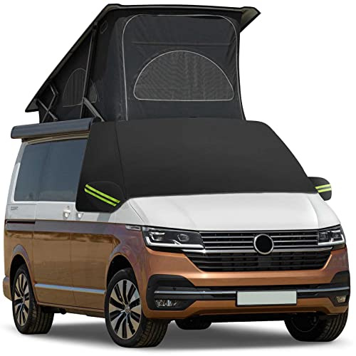 Opaltool Copertura Parabrezza Anteriore Auto per VW T6, 600D Protezione per Parabrezza Antigelo Anti-Neve Anti UV Impermeabile Ciechi dell'auto Schermo Oscurante Esterno