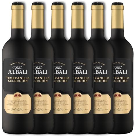 Viña Albali Tinto Tempranillo, Paquete de 6 x 750 ml - Total: 4500 ml