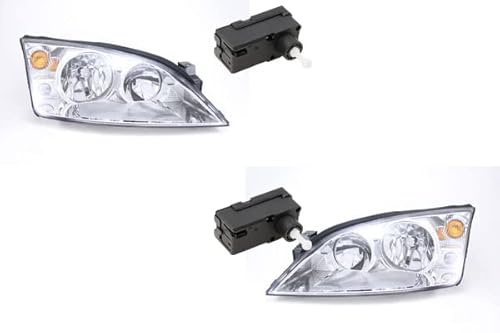 Johns, Scheinwerfer passend für Ford Mondeo 00-07 H7 H1 Set Links Rechts nit Stellmotor