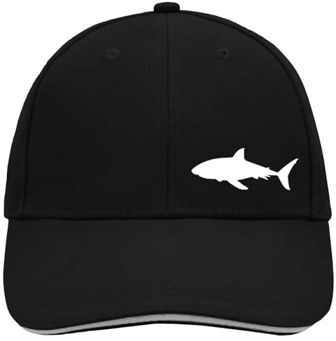 Huuraa Cappy Mütze Hai Silhouette Geschenk | Baseballkappe Basecap Kappe Geschenkidee Unisex Baseball Cap