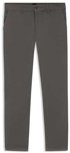BOSS Mens Chino Tapered Tapered-fit Chinos in Stretch-Cotton Satin