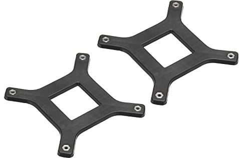 PATIKIL CPU Kühlhalterung Kühlkörper Rückwand Kühlung Montage Blatt Platte Schwarz für 775 1155 1366 CPU PC Kühlungskörper Lüfter Pack von 2