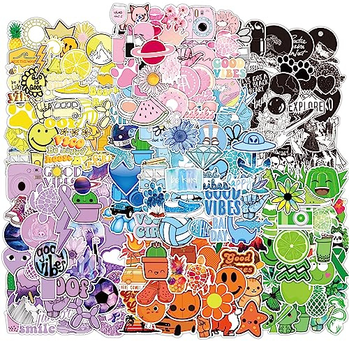 350 Pcs Cute Stickers for Adults Children Teens, Waterproof Vinyl Stickers for Scrapbooking Laptop Suitcase Phone Aesthetic Preppy Luggage Skateboard Cool Fun Colourful Decals for Girls