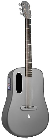 LAVA ME 4 Elektro-akustische Gitarre aus Carbonfaser – Reisefähige Smart Audio-Gitarre mit 3,5-Zoll-Touchscreen, HILAVA 2.0-System, Rechtshänder-Modell und FreeBoost 3.0-Technologie (36 Zoll, Grey)